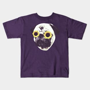 Sunflower Pug Kids T-Shirt